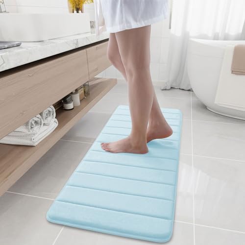 Buganda Memory Foam Bath Mat 47 x 17, Ultra Soft Absorbent Bathroom Rugs
