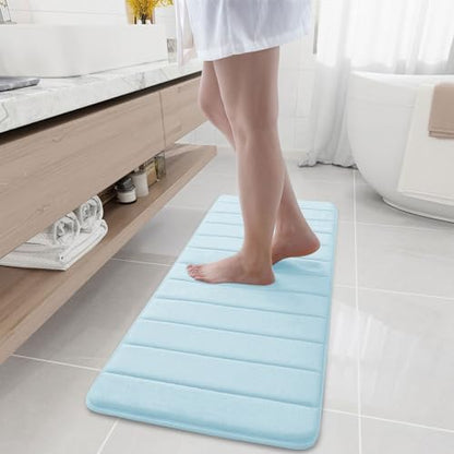 Buganda Memory Foam Bath Mat 47 x 17, Ultra Soft Absorbent Bathroom Rugs