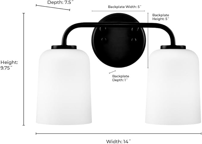 ML Lighting 214202-MG Laphia 14" Wide 2-Light Vanity - Modern Gold