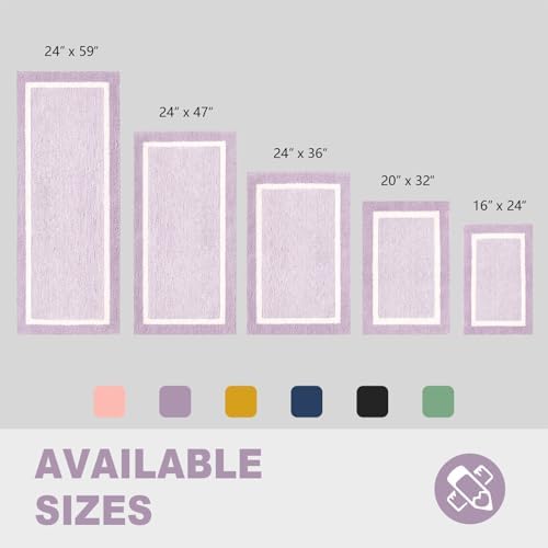 CozeCube Lavender Bath Mat 36"x24" Non Slip Washable Rug