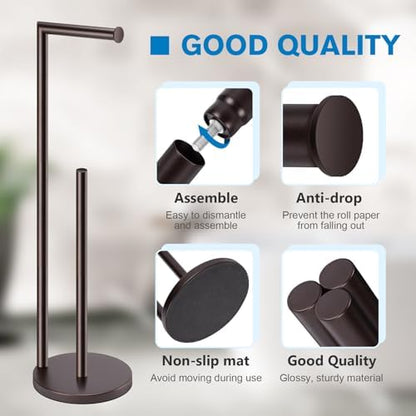 Toilet Paper Holder Stand, Bronze Toilet Paper Holder Free Standing