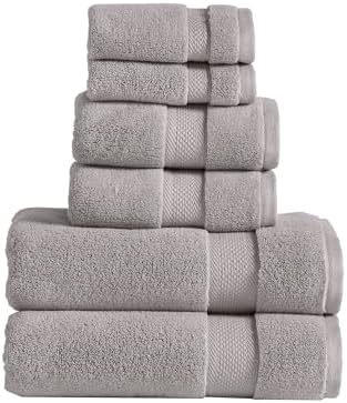 Modern Threads Luxury 6-Piece Quick-Dry Towel Set – Plush & Ultra-Absorbent for Spa-Like Experience, Stone