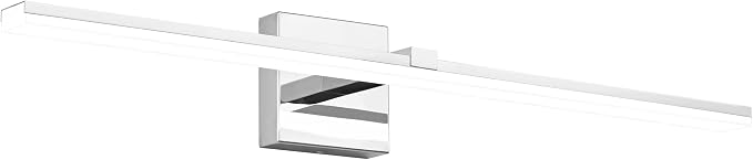 24 inch Chrome Vanity Lights for Bathroom Modern Bathroom Light Fixtures Over Mirror 18W LED Vanity Lights 6000K Cool White