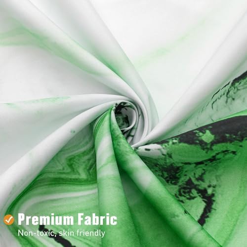 Emerald Green Marble Shower Curtain, Abstract Watercolor, 72 x 72 Inches