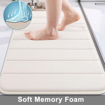 Buganda Memory Foam Bath Mat 59 x 34, Ultra Soft Absorbent Bathroom Rugs