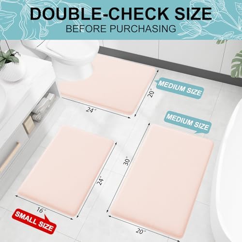 Smiry Memory Foam Bath Mat 59x24, Extra Soft and Absorbent Bathroom Rugs