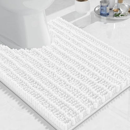 Arotive Toilet Rugs U-Shaped 24x20, Soft Absorbent Chenille Shaggy Bath Mat