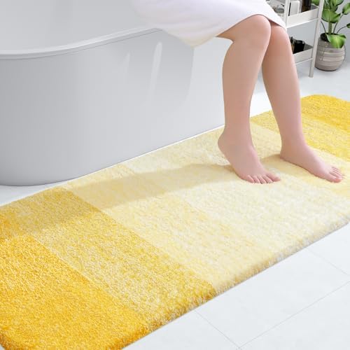 OLANLY Bathroom Runner Rug 70x24, Extra Soft Absorbent Microfiber Bath Rugs