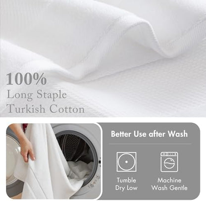 Madison Park Turkish 600 GSM Bath Sheet Set, 35 x 70 in - 2 Piece, White