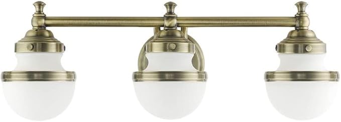 Livex Lighting 3 Light Polished Brass Bath Vanity,5713-02