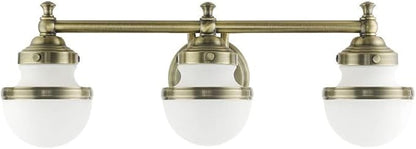 Livex Lighting 3 Light Polished Brass Bath Vanity,5713-02