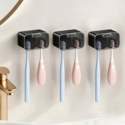 MOPMS Toothbrush Holders for Bathrooms with 2 Slot Independent Compartment