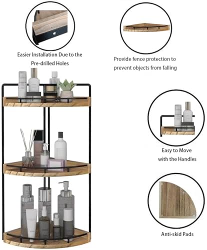Dorhors Corner Bathroom Organizer Countertop,Vanity Counter Storage Shelf