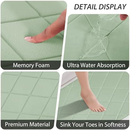 Bathroom Accessory Set - 25PC Bathroom Sets with Shower Curtain and Rugs, Sage Green Bathroom Set, Bathroom Accessories Set, Shower Curtain Sets with Rugs, Bathroom Trash Can & Soap Dispenser