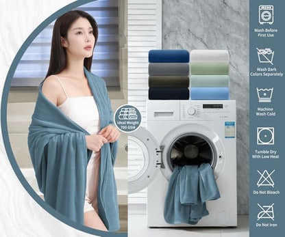 Extra Large Bath Sheet 4 Piece (35"x70")-Ultra Soft Oversized Bath Towel,Bath Sheet Set for Bathroom Hotel,Highly Absorbent Quick Dry Shower Towel Set for Adults,Bathroom Towel-Turquoise