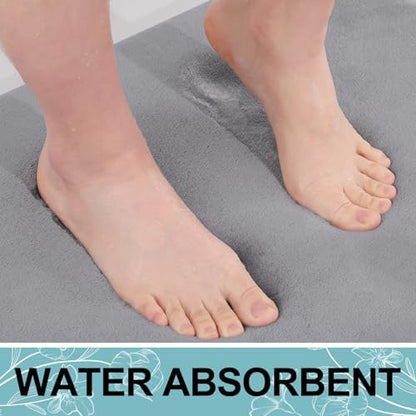 Smiry Memory Foam Bath Mat 30x20, Extra Soft and Absorbent Bathroom Rugs