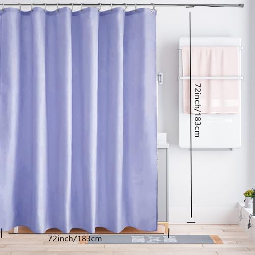 LLSCL Fabric Shower Curtain Liner with Magnets, Waterproof Hotel Quality, 72 x 72 Machine Washable