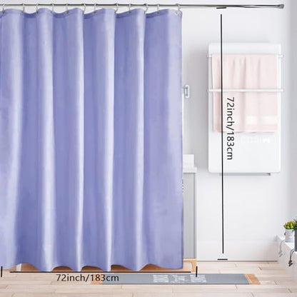 LLSCL Fabric Shower Curtain Liner with Magnets, Waterproof Hotel Quality, 72 x 72 Machine Washable