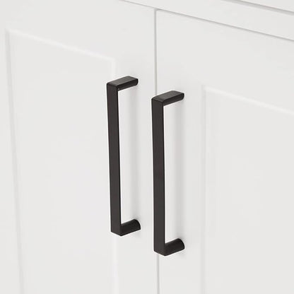 ARIEL Hepburn 36-inch Bathroom Vanity Base Cabinet,Solid Wood, 2 Soft Closing Doors, 5 Dovetail Drawers, White
