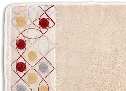 Zahari Home Sedona Modern Bathroom Rug Classic Luxury Bath Rug Contemporary Decor Beautiful Shower Mat Unique Design Stylish Bathroom Rug Bath Shower Tub Decor