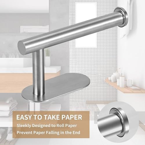 JOPOFI Self Adhesive Toilet Paper Holder - Brushed Nickel（2 Pcs）
