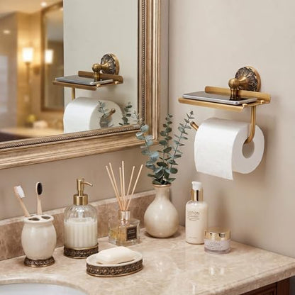 2 Pcs Antique Toilet Paper Holder Hand Towel Ring, Style 2