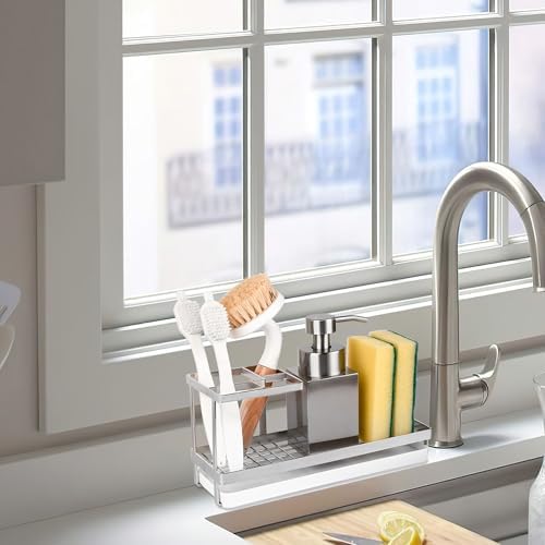 Toothbrush Holders Toothpaste Organizer Bathroom Accessories, Silver