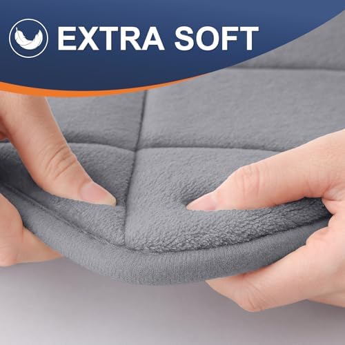OLANLY Memory Foam Bath Mat 24x16, Ultra Soft and Absorbent Bathroom Rugs