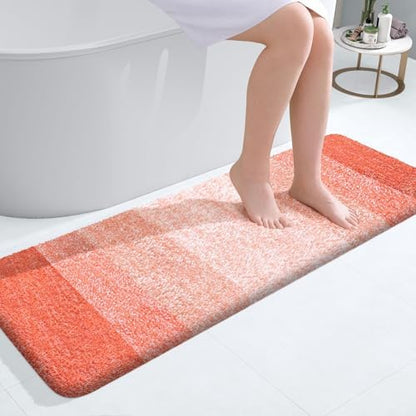 OLANLY Bathroom Runner Rug 47x17, Extra Soft Absorbent Microfiber Bath Rugs