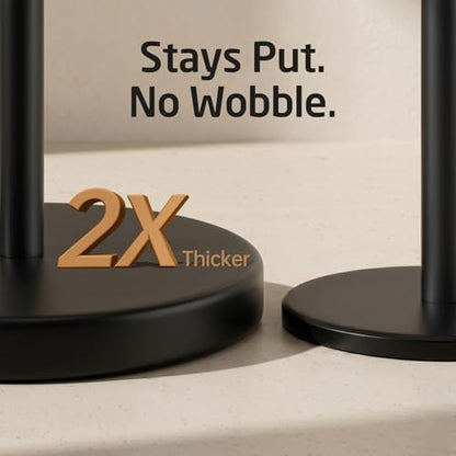 KES 26" H Black Toilet Paper Holder Stand with Weighted Base