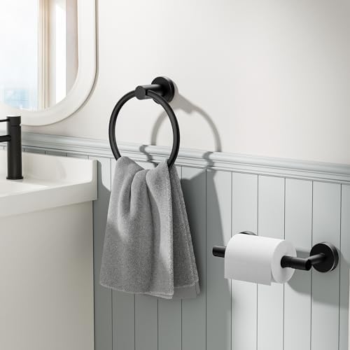 FORIOUS Toilet Paper Holder and Towel Ring Set, Bathroom Accessories Set