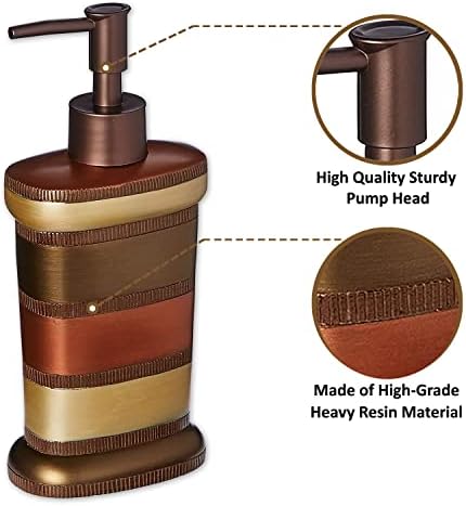 Zahari Home 4pc Contempo Stylish Bathroom Accessories Set Shower Soap Dispenser, Tumbler, Tooth Brush Holder and Soap Holder Luxury Contemporary Decor Unique Design Modern Bathroom Shower Set