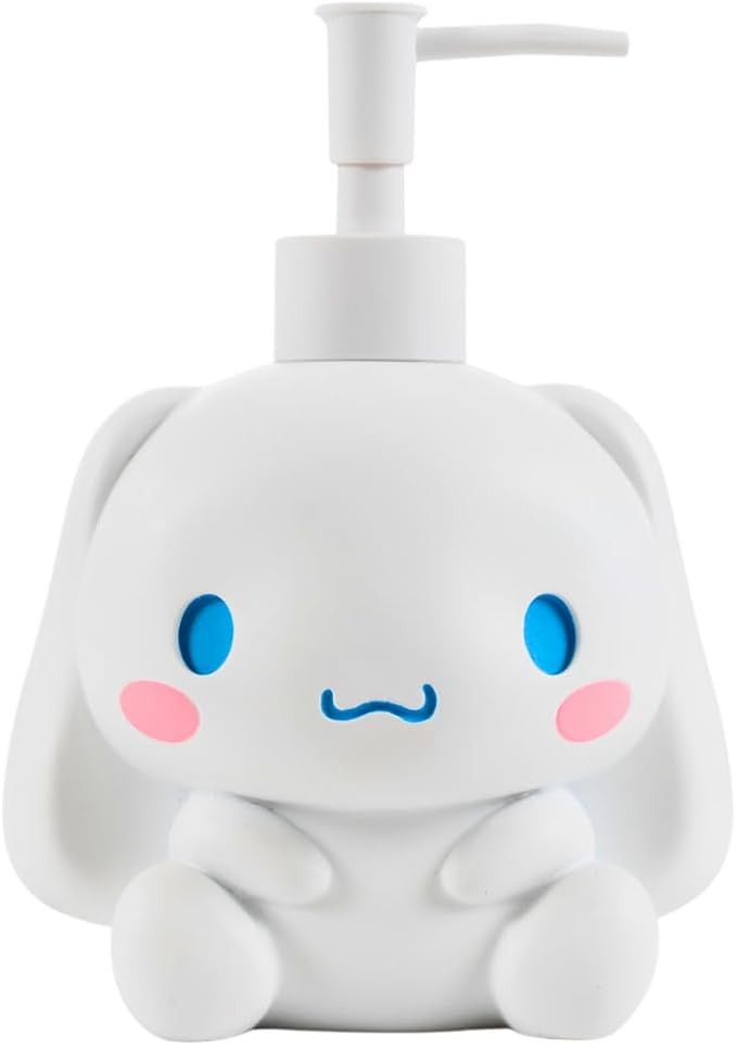 Cinnamoroll Soap Dispenser - Lotion/Hand Sanitizer Resin Pump Dispenser, 12 Ounces, Hard Bathroom Décor, (100% Officially Licensed Product) by Franco