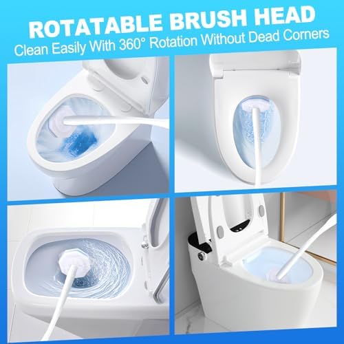 100pcs Disposable Toilet Brush Replacement Head,Bathroom Cleaning,Disposable Bowl Cleaners Compatible with Most Toilet Brushes