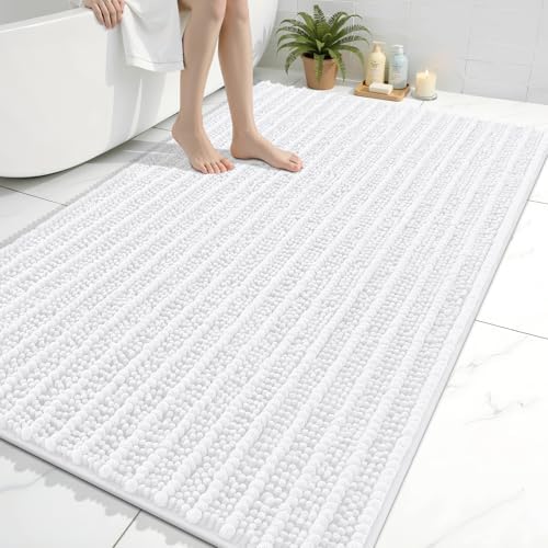 Arotive Bathroom Rugs Mat 59x35, Soft Absorbent Chenille Shaggy Bath Mat