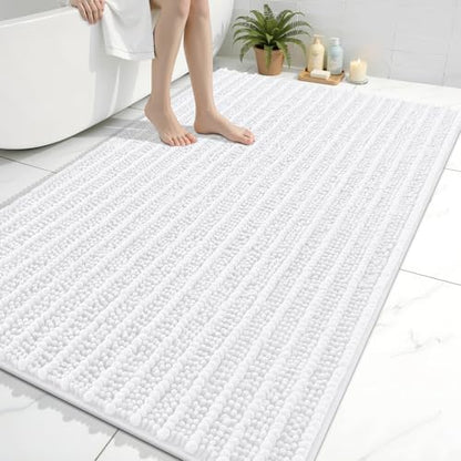 Arotive Bathroom Rugs Mat 59x35, Soft Absorbent Chenille Shaggy Bath Mat