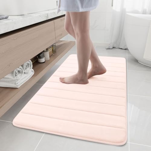 Buganda Memory Foam Bath Mat 47 x 24, Ultra Soft Absorbent Bathroom Rugs