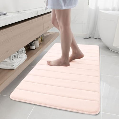 Buganda Memory Foam Bath Mat 47 x 24, Ultra Soft Absorbent Bathroom Rugs
