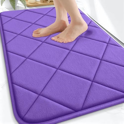 OLANLY Memory Foam Bath Mat 30x20, Ultra Soft and Absorbent Bathroom Rugs