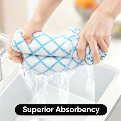 Microfiber Plaid Bath Towels Set of 2, 27 x 55 Inches Large Quick Dry Shower Towels, Super Absorbent Soft Lint Free Lightweight Body Wrap Towels for Bathroom, Beach, Travel, Gym, Spa