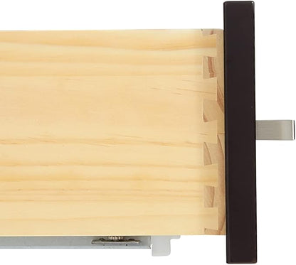 ARIEL Cambridge 42-inch Bathroom Vanity with Sink,Solid Wood, 1.5-inch Pure White Quartz Countertop & Backsplash, Single Oval Porcelain Sink, 2 Soft Closing Doors, 9 Dovetail Drawers, Espresso