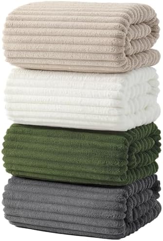 4 Piece Bath Towels, 30"x60" Microfiber Towels Set,Multicolor