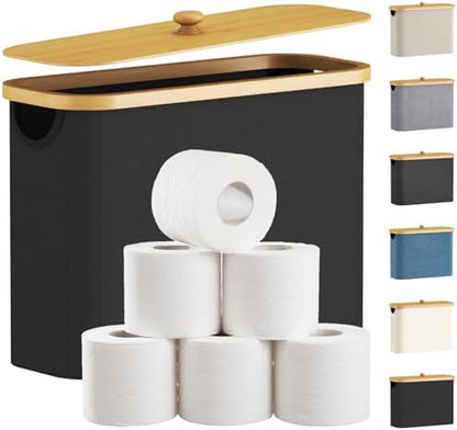 Lifewit Toilet Paper Storage Holder, Large Stand Basket, 23L, Black
