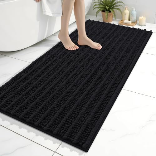Arotive Bathroom Rugs Mat 47x24, Soft Absorbent Chenille Shaggy Bath Mat