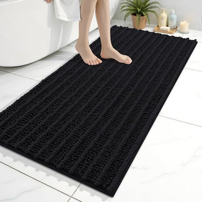 Arotive Bathroom Rugs Mat 47x24, Soft Absorbent Chenille Shaggy Bath Mat