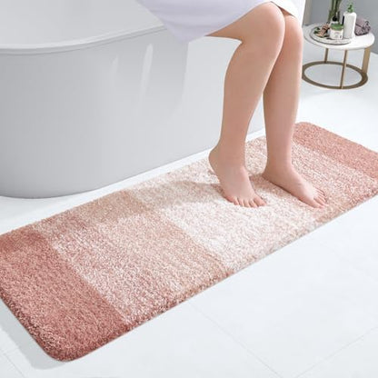 OLANLY Bathroom Runner Rug 47x17, Extra Soft Absorbent Microfiber Bath Rugs