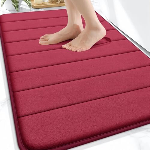 OLANLY Memory Foam Bath Mat 30x20, Super Soft and Absorbent Bathroom Rugs