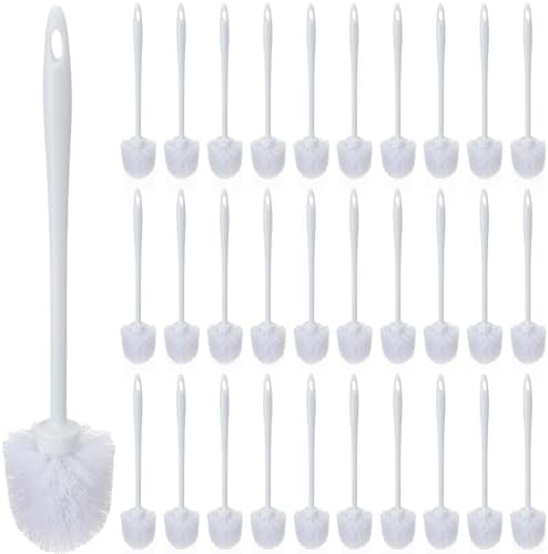 Tioncy 30 Pcs 14.2 Inch Toilet Brushes for Bathroom Bowl Scrubber
