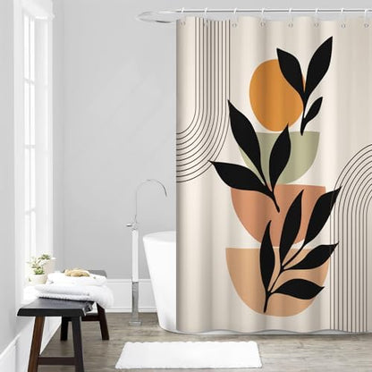 Boho Beige Shower Curtain for Bathroom 60x72 Inch