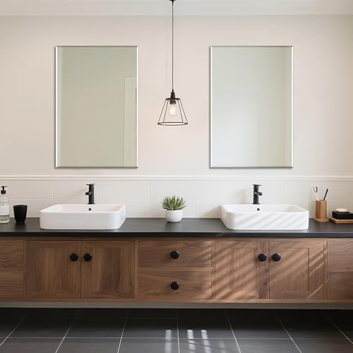 2 Pack 24"x36" Bathroom Vanity Mirror for Over Sink, Frameless Wall Mirror